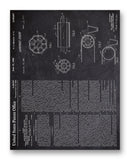 Electro Dynamic Separator Patent 11" x 14" Mono Tone Print (Choose Your Color)