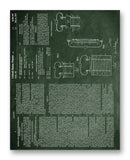 Clark Electric Generation Patent 11" x 14" Mono Tone Print (Choose Your Color)