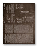 Clark Electric Generation Patent 11" x 14" Mono Tone Print (Choose Your Color)