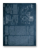 Edinger Electric Contact Patent 11" x 14" Mono Tone Print (Choose Your Color)