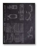 Rivette Apple Phone Patent 11" x 14" Mono Tone Print (Choose Your Color)