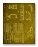 Rivette Apple Phone Patent 11" x 14" Mono Tone Print (Choose Your Color)