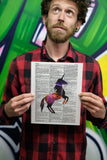 Cosmic Unicorn 8.5"x11" Semi Translucent Dictionary Art Print