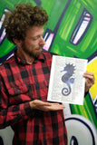 Cosmic Seahorse 8.5"x11" Semi Translucent Dictionary Art Print