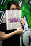 Water Lily 8.5"x11" Semi Translucent Dictionary Art Print