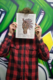 Jewelled Horse Head 8.5"x11" Semi Translucent Dictionary Art Print
