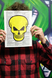 Radioactive Skull 8.5"x11" Semi Translucent Dictionary Art Print
