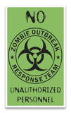 Zombie Outbreak Response Team 13”x22” Vintage Style Showprint Poster - Concert Bill - Home Nostalgia Decor Wall Art Print