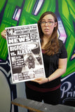 Weekly World News Bigfoot VS Aliens 13" x 22" Showprint Poster