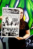 Weekly World News Beach Party Terror 13" x 22" Showprint Poster