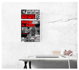 Weekly World News Bigfoot VS Aliens 13" x 22" Showprint Poster (Special Red Edition)