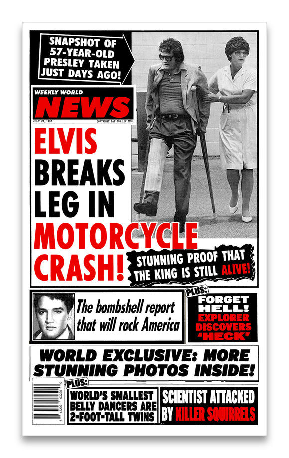 Weekly World News Elvis Motorcycle Crash 13