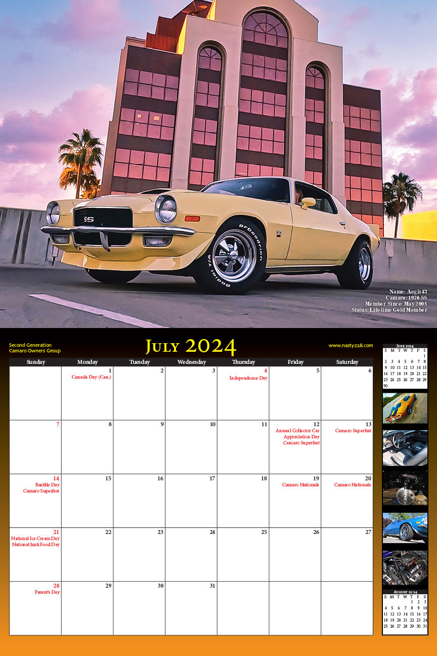 2024 NastyZ28.com Calendar – Per Diem Printing