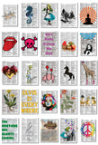 Dictionary Art Postcards