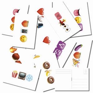 Implied Emojis Postcards