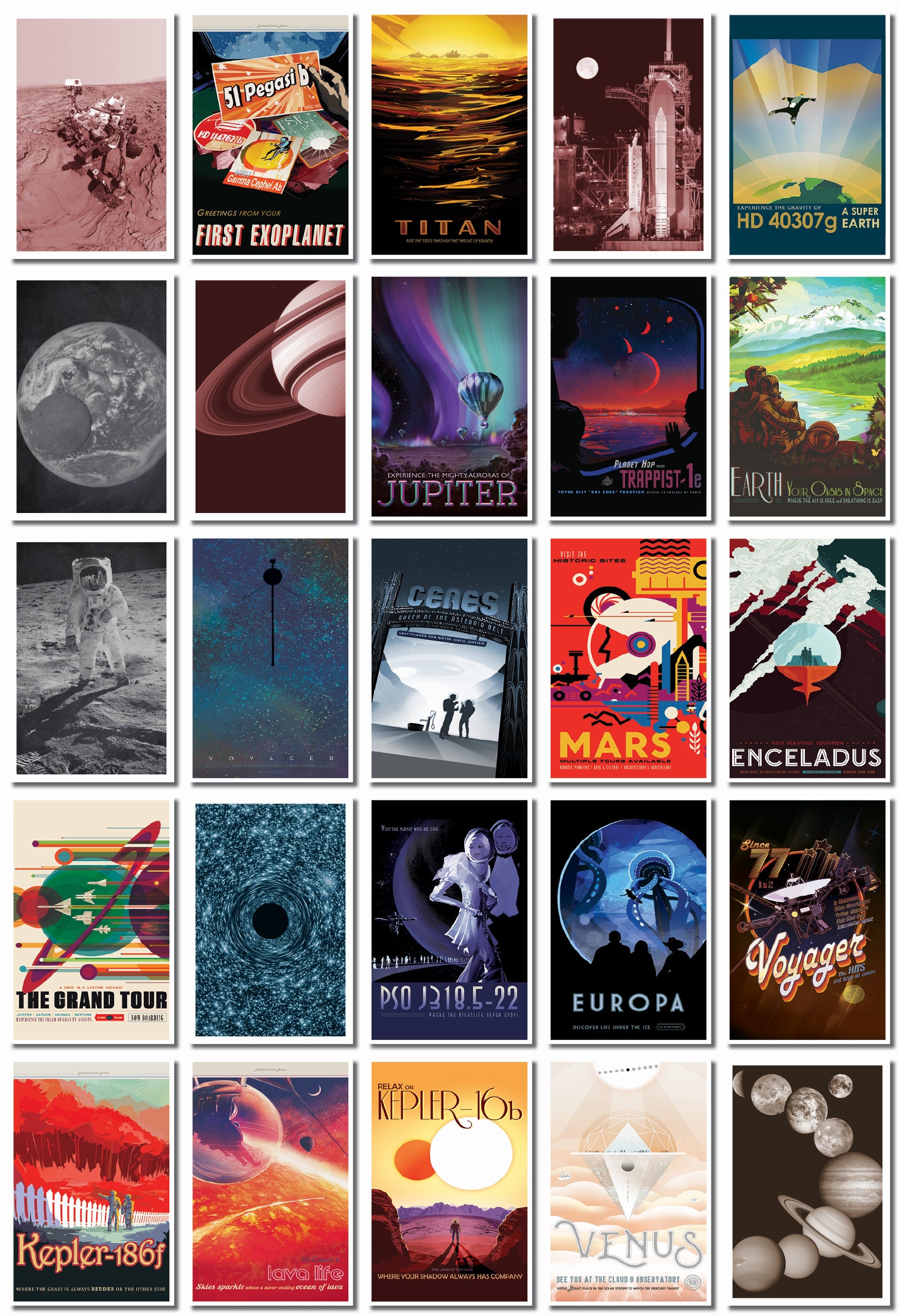 Space Theme Postcard Set – Per Diem Printing