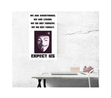 We Are Anonymous - Expect Us 13”x22” Vintage Style Showprint Poster - Concert Bill - Home Nostalgia Decor Wall Art Print
