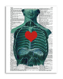 Psychedelic Heart 8.5"x11" Semi Translucent Dictionary Art Print