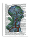 Psychedelic Anatomy 2 8.5"x11" Semi Translucent Dictionary Art Print