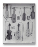 Bowed String Instruments 1 - 11" x 14" Mono Tone Print (Choose Your Color)