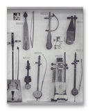 Bowed String Instruments 2 - 11" x 14" Mono Tone Print (Choose Your Color)