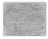 Al Capone Death Certificate - 11" x 14" Mono Tone Print (Choose Your Color)