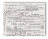 Al Capone Death Certificate - 11" x 14" Mono Tone Print (Choose Your Color)