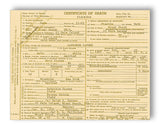 Al Capone Death Certificate - 11" x 14" Mono Tone Print (Choose Your Color)