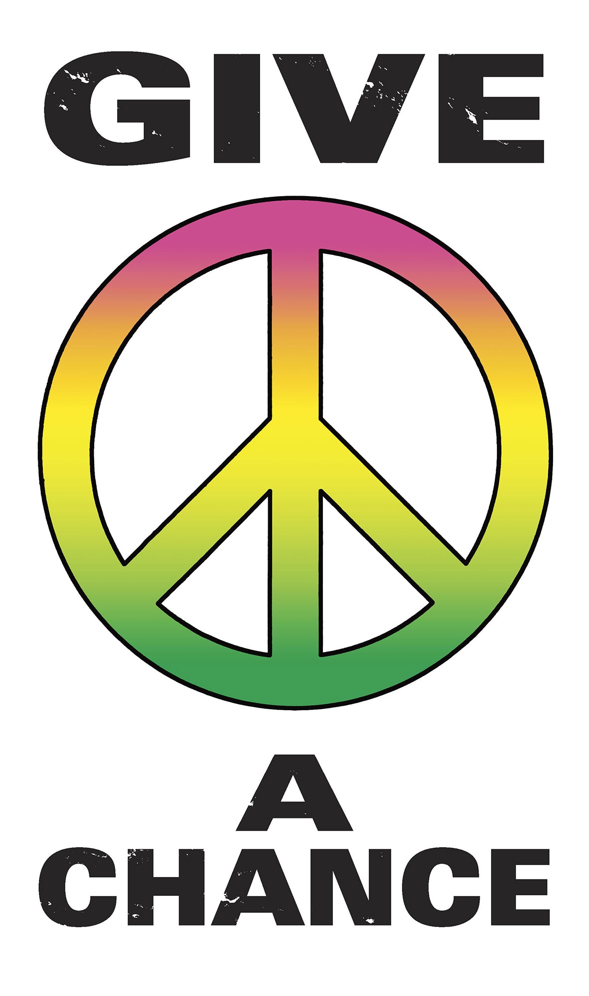 Give Peace A Chance 13”x22” Vintage Style Showprint Poster Give Peace A Chance 13”x22” Vintage Style Showprint Poster