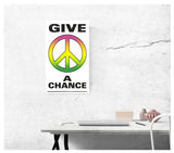Give Peace A Chance 13”x22” Vintage Style Showprint Poster - Home Nostalgia Decor – Wall Art Print