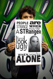 Alien – People Are Strange – Lyrics 13”x22” Vintage Style Showprint Poster - Concert Bill - Home Nostalgia Decor Wall Art Print