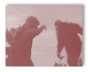 King Kong VS Godzilla 11" x 14" Mono Tone Print (Choose Your Color)