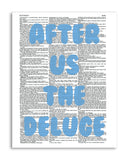 The Deluge 8.5"x11" Semi Translucent Dictionary Art Print