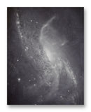 Messier 106 Galaxy - 11" x 14" Mono Tone Print (Choose Your Color)