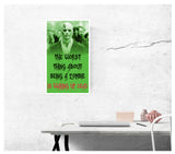 The Worst Part About Being A Zombie Is Waking Up Dead 13”x22” Vintage Style Showprint Poster - Concert Bill - Home Nostalgia Decor Wall Art Print - Lammy Artist Edition