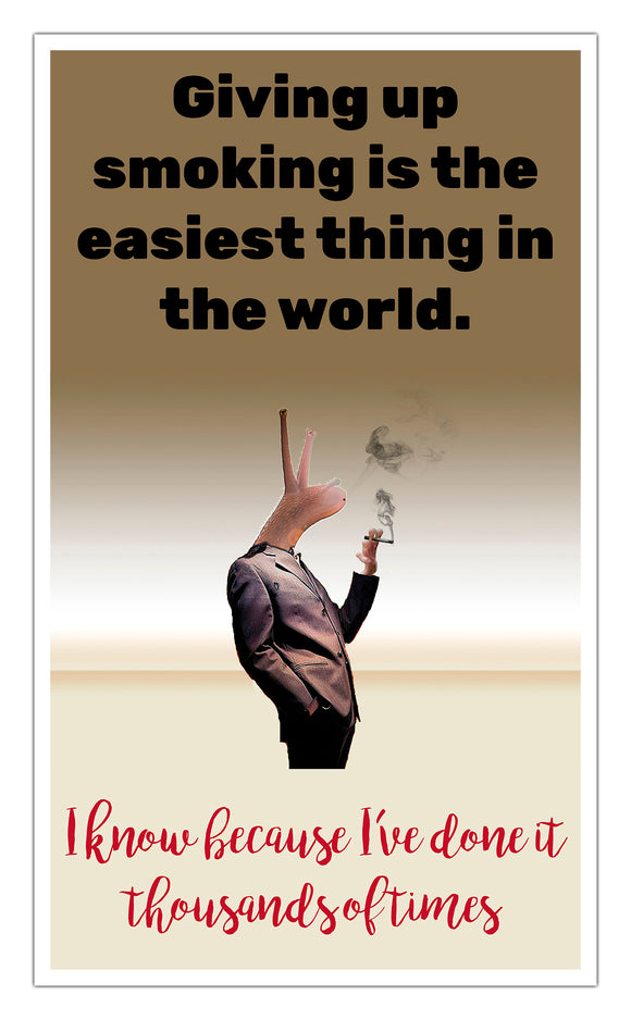 Giving Up Smoking Snail 13”x22” Vintage Style Showprint Poster - Concert Bill - Home Nostalgia Decor Wall Art Print