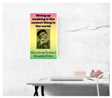 Giving Up Smoking Man 13”x22” Vintage Style Showprint Poster - Concert Bill - Home Nostalgia Decor Wall Art Print