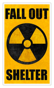 Fallout Shelter Yellow 13”x22” Vintage Style Showprint Poster - Concert Bill - Home Nostalgia Decor Wall Art Print