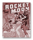 Rocket To The Moon No.1 - 11" x 14" Mono Tone Print (Choose Your Color)