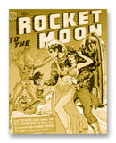 Rocket To The Moon No.1 - 11" x 14" Mono Tone Print (Choose Your Color)