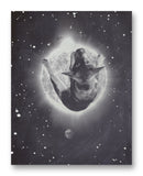 Laika the Space Dog Floating Near the Sun 11" x 14" Mono Tone Print (Choose Your Color)