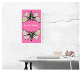 Pink Flutterby 13”x22” Vintage Style Showprint Poster - Home Nostalgia Decor Wall Art Print - Kristy Joyce Artist Edition