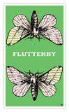 Green Flutterby 13”x22” Vintage Style Showprint Poster - Home Nostalgia Decor Wall Art Print - Kristy Joyce Artist Edition