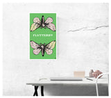 Green Flutterby 13”x22” Vintage Style Showprint Poster - Home Nostalgia Decor Wall Art Print - Kristy Joyce Artist Edition