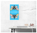 Blue Flutterby 13”x22” Vintage Style Showprint Poster - Home Nostalgia Decor Wall Art Print - Kristy Joyce Artist Edition