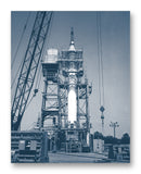 Mercury-Redstone Launch Vehicle 11" x 14" Mono Tone Print (Choose Your Color)