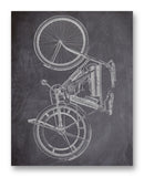 Shaw Motorcycle 11" x 14" Mono Tone Print (Choose Your Color)