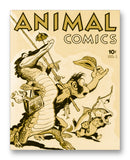 Animal Comics No1 11" x 14" Mono Tone Print (Choose Your Color)
