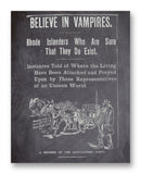 Believe In Vampires 11" x 14" Mono Tone Print (Choose Your Color)