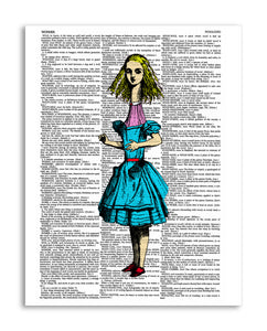 Tall Alice 8.5"x11" Semi Translucent Dictionary Art Print